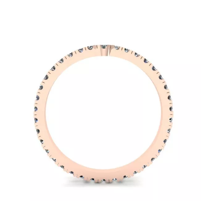 Curved Diamond Eternity Band Rose Gold - Photo 1