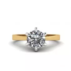 Mixed Gold Engagement ring with Diamond