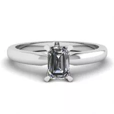 Ring with Emerald Cut Diamond