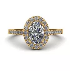Oval Diamond Ring Yellow Gold
