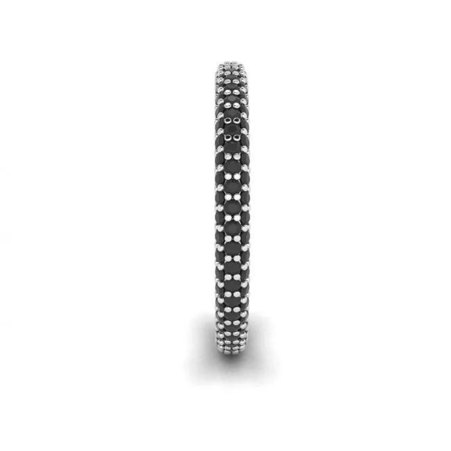 Black Diamonds Triple Pave Eternity Ring - Photo 1