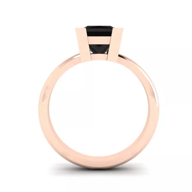 Black Diamond Ring Rose Gold - Photo 1
