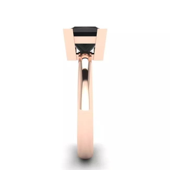 Black Diamond Ring Rose Gold - Photo 2