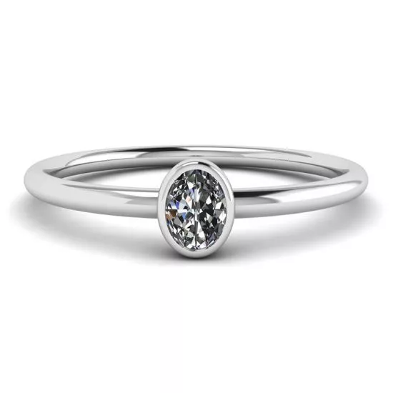 Oval Diamond Small Ring La Promesse, Enlarge image 1