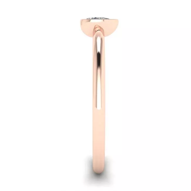 Pear Diamond Small Ring La Promesse Rose Gold - Photo 2
