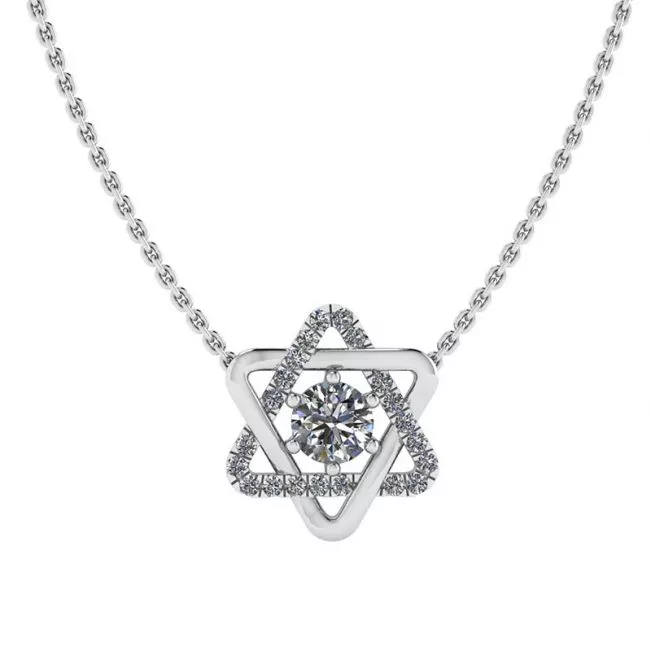 Diamond David Star Pendant