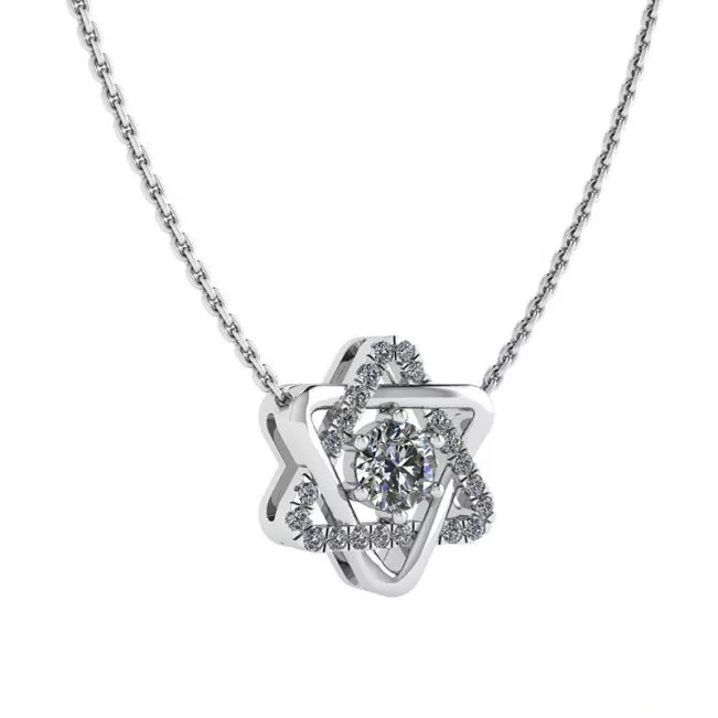 Diamond David Star Pendant - Photo 1