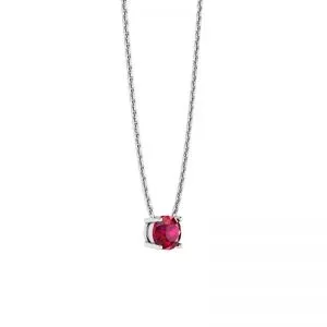 1/2 carat Round Ruby on White Gold Chain - Photo 1